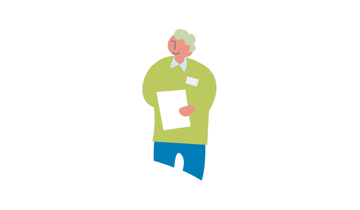 Illustration d'un professionnel avec un papier à la main