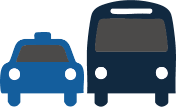 Illustration d'une voiture et d'un bus