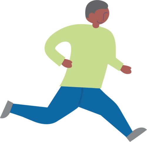 Illustration d'une personne qui court