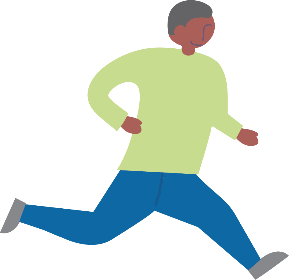 Illustration d'une personne qui court